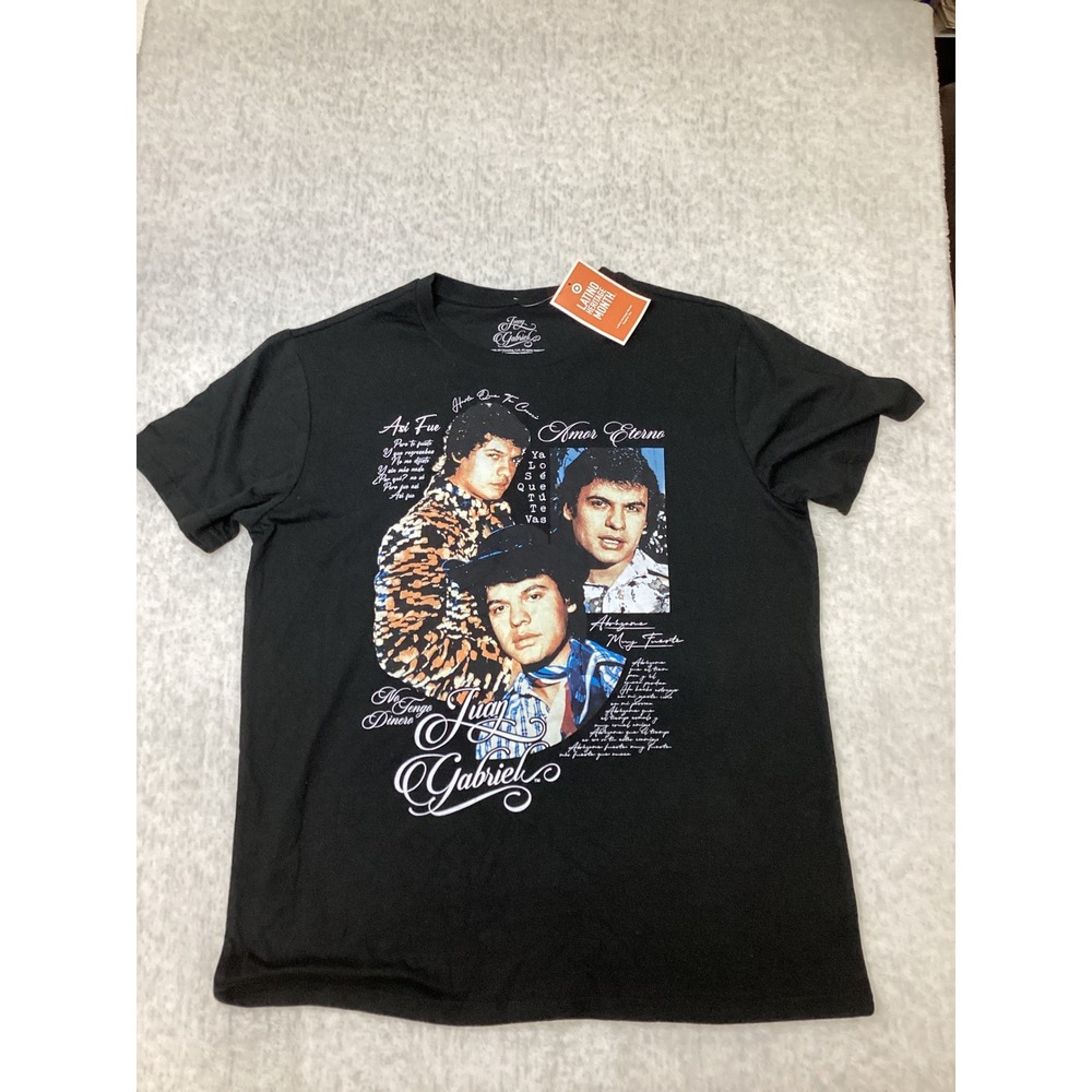 Juan Gabriel Latino Heritage Month‎ Graphic T-Shirt Black Mens Large NEW
